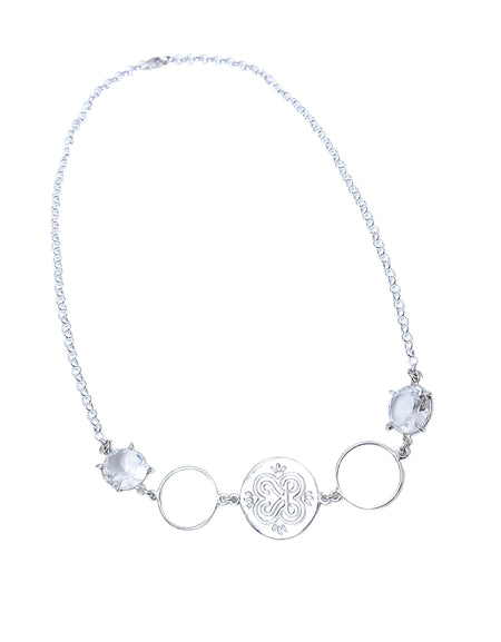 NECKLACE WITH RINGS AND ZIRCONIA