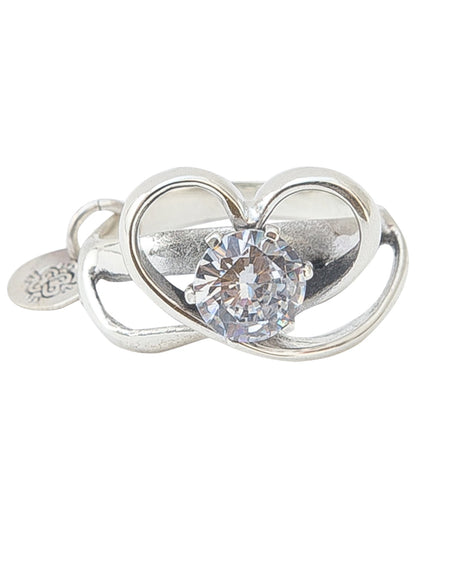 RING HEART WITH ZIRCONIA