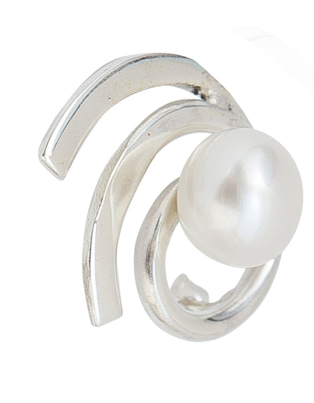 EARRING IN SPIRAL WITH PEARL