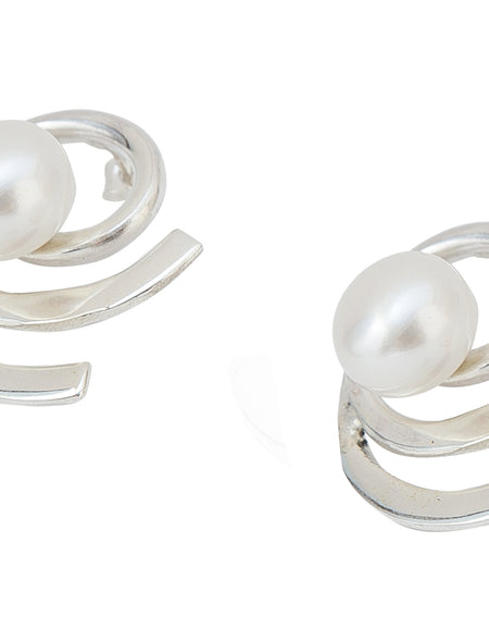 EARRING IN SPIRAL WITH PEARL