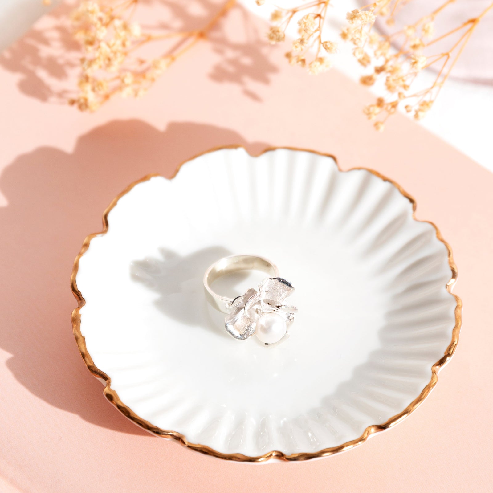 RING FLOWER WITH PEARL