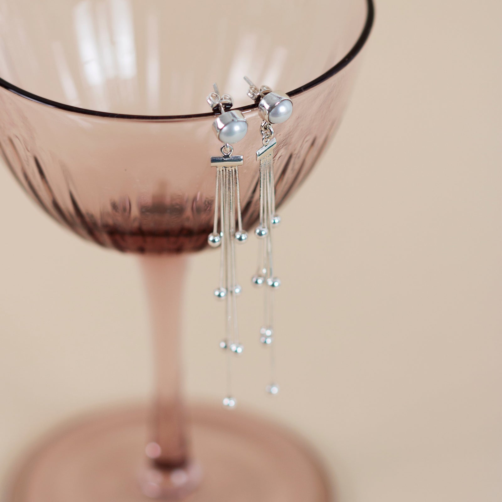 EARRINGS RAIN WITH PEARL