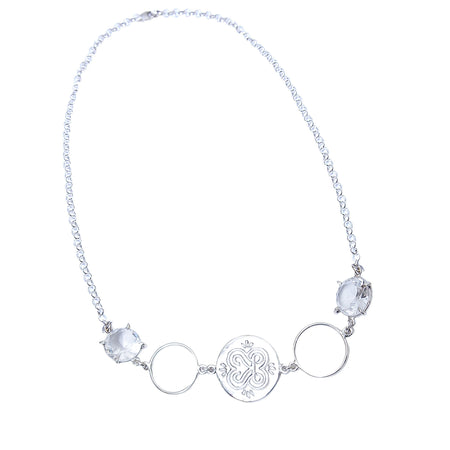 NECKLACE WITH RINGS AND ZIRCONIA