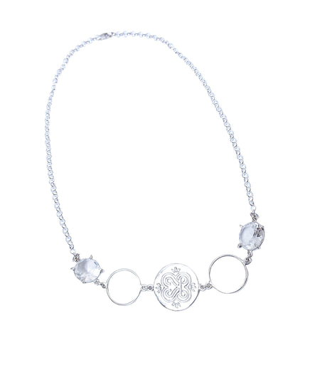 NECKLACE WITH RINGS AND ZIRCONIA