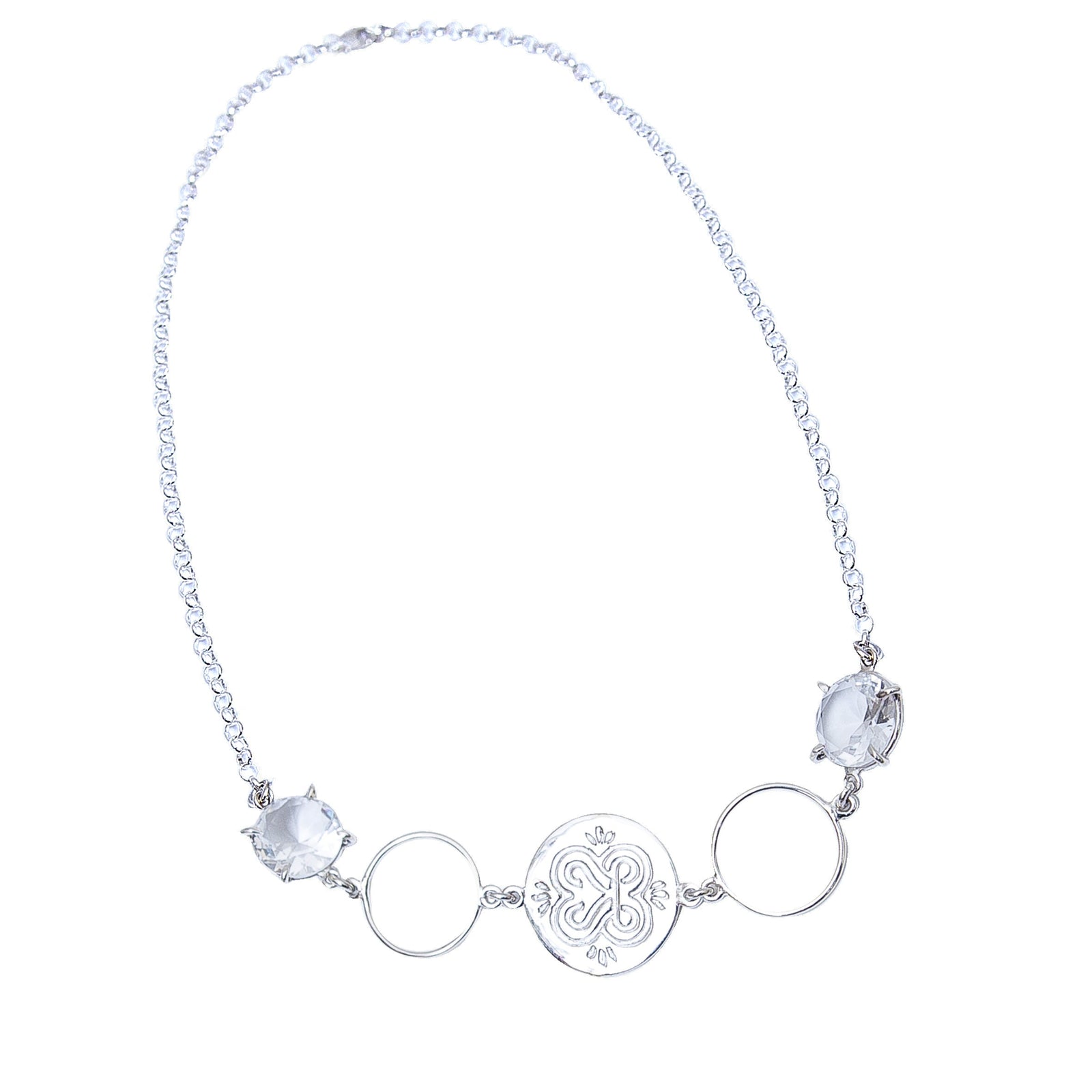 NECKLACE WITH RINGS AND ZIRCONIA