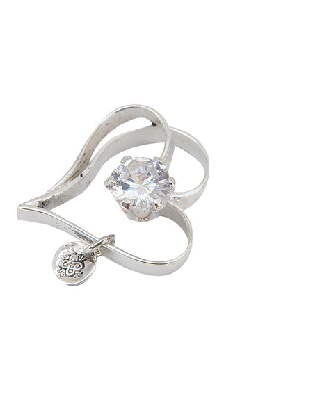 NECKLACE DOUBLE HEART WITH ZIRCONIA