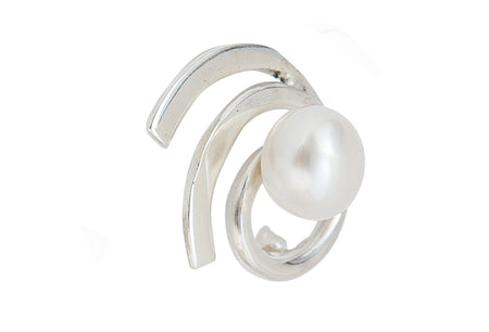 EARRING IN SPIRAL WITH PEARL