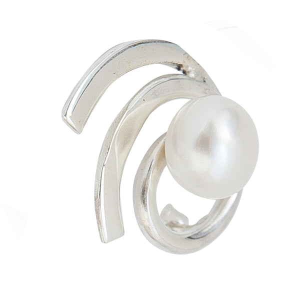 EARRING IN SPIRAL WITH PEARL