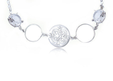 NECKLACE WITH RINGS AND ZIRCONIA
