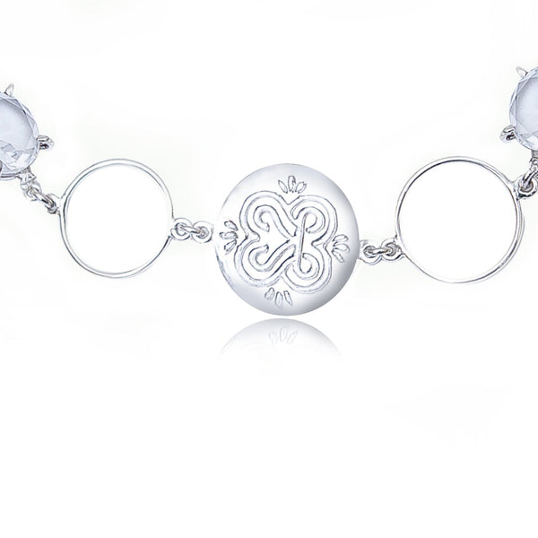 NECKLACE WITH RINGS AND ZIRCONIA