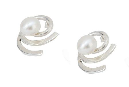 EARRING IN SPIRAL WITH PEARL