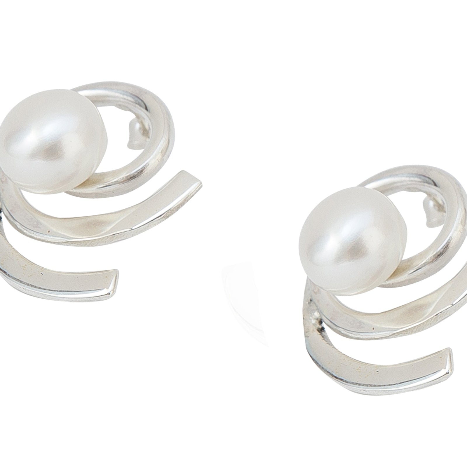 EARRING IN SPIRAL WITH PEARL