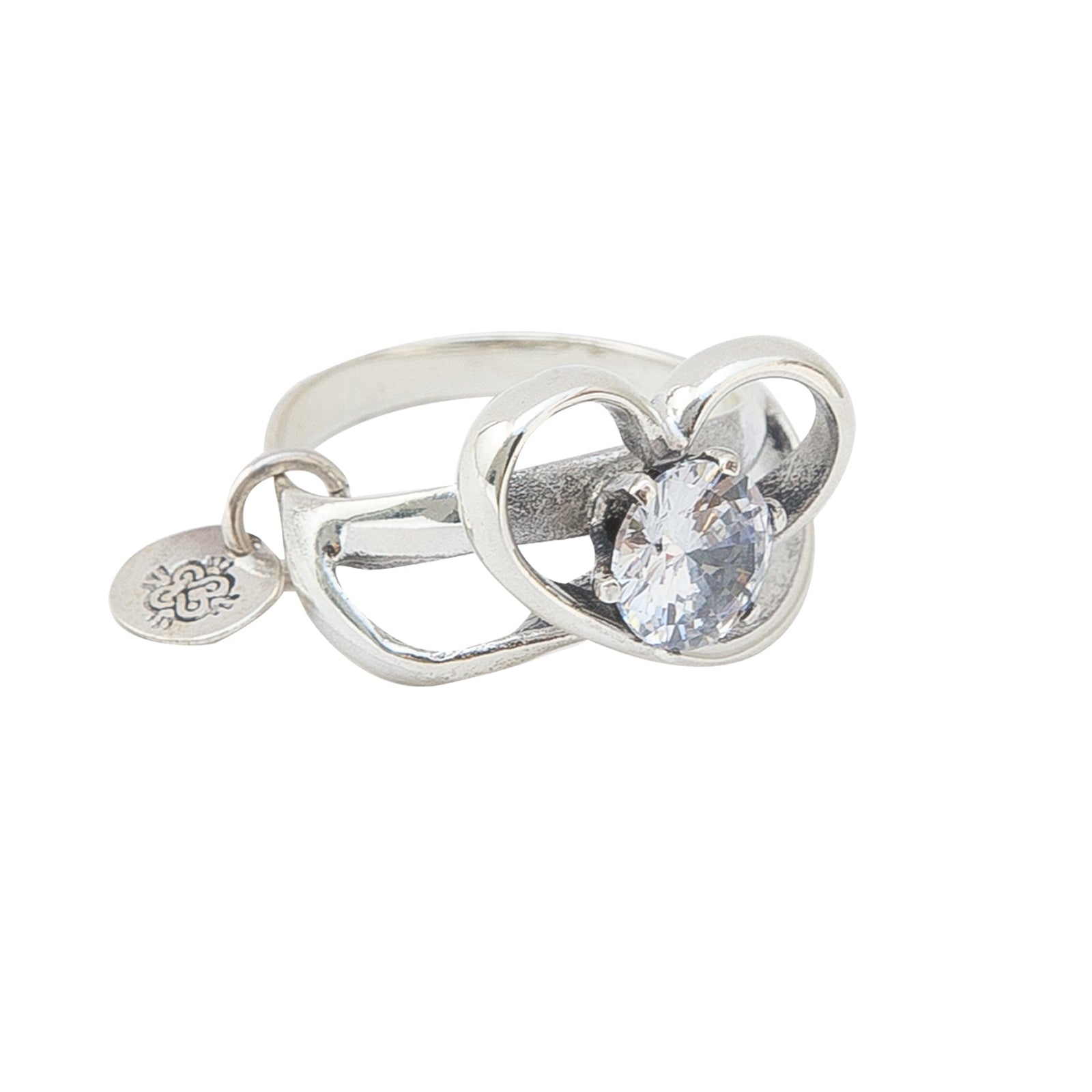 RING HEART WITH ZIRCONIA