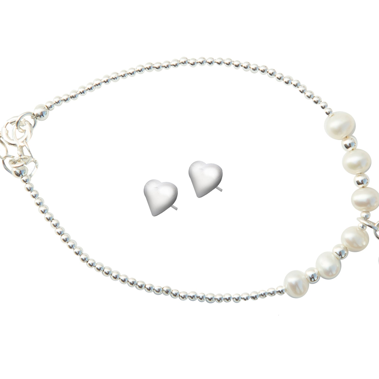 PACK OF BRACELET AND EARRINGS HEART