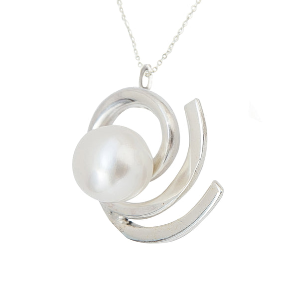 NECKLACE SPIRAL PEARL