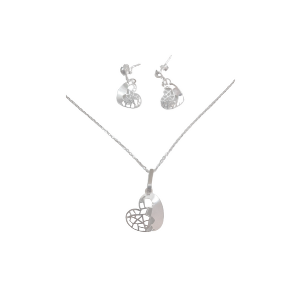 PACK HEART PENDING AND EARRING