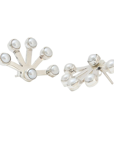 EARRINGS FAN WITH PEARL