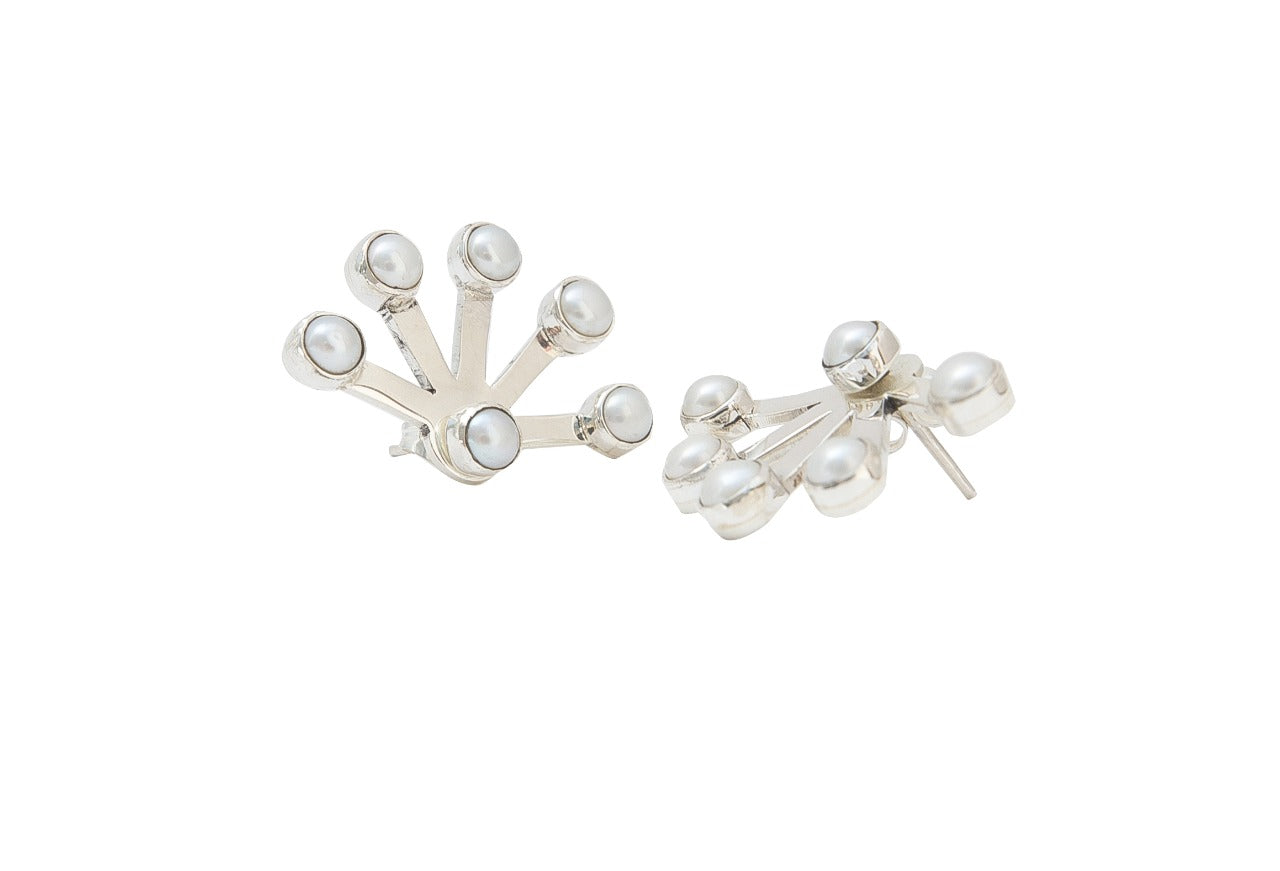 EARRINGS FAN WITH PEARL